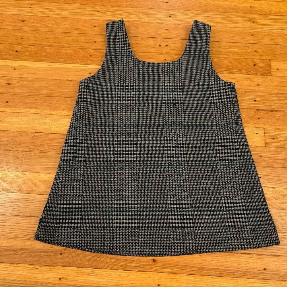 Old Navy black grey plaid sleeveless dress